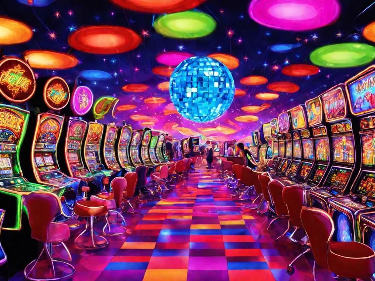Tampilan permainan slot ROKOKBET dengan reel dan simbol berwarna